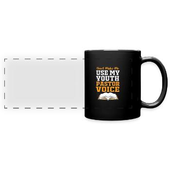 Youth pastor - Full Colour Panoramic Mug - black - Front
