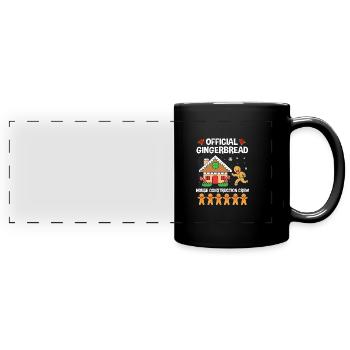 Lebkuchenmann Lebkuchenherz Lebkuchen Naschen - Panorama-Tasse farbig - Schwarz - Vorne