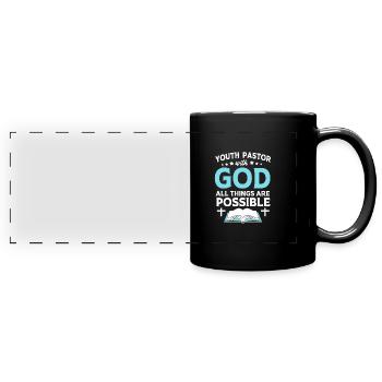 Youth pastor - Full Colour Panoramic Mug - black - Front