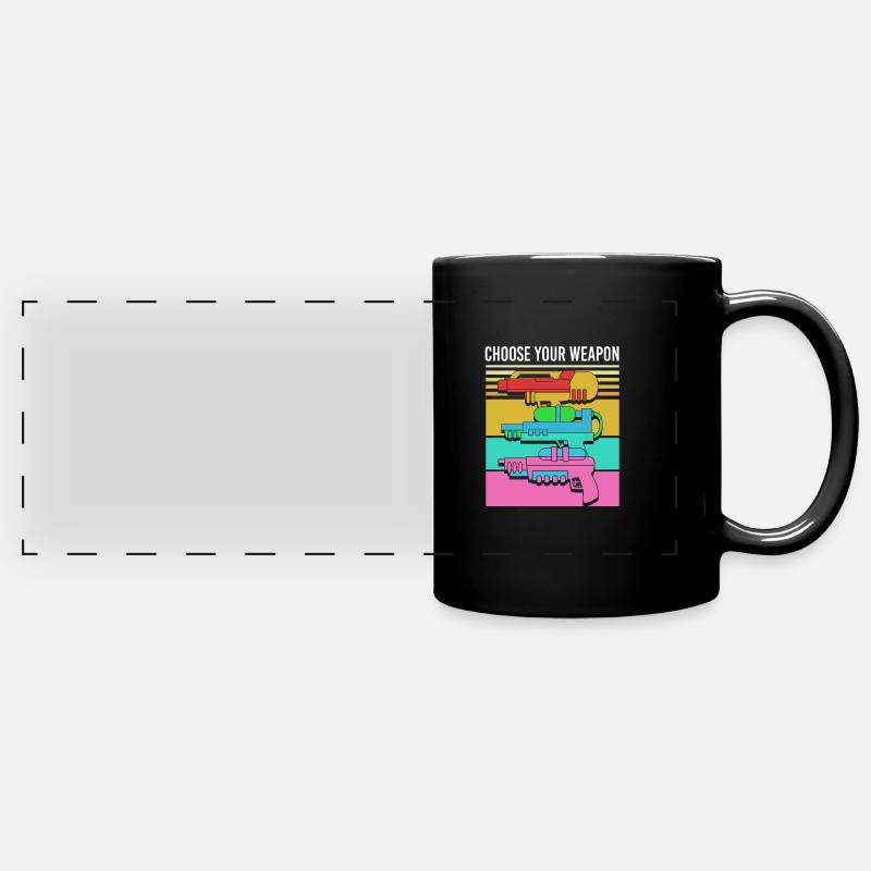 Pistolet à eau - Mug panoramique uni - noir