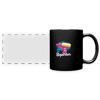 Wasserpistole - Panorama-Tasse farbig - Schwarz - Vorne