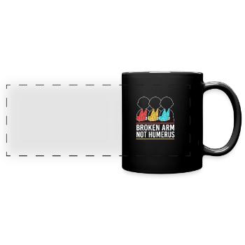 Broken Arm Bone Fracture - Full Colour Panoramic Mug - black - Front