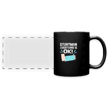 Broken Arm Bone Fracture - Full Colour Panoramic Mug - black - Front