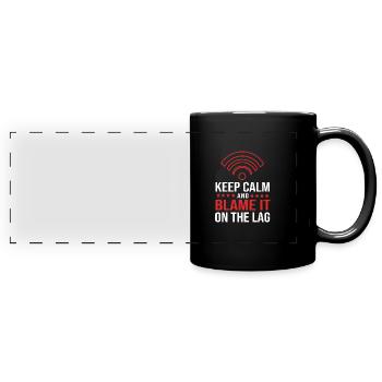 Joueur - Mug panoramique uni - noir - Devant