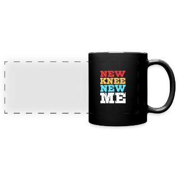 Knie Operation - Panorama-Tasse farbig - Schwarz - Vorne