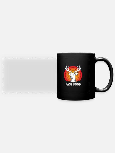 Jäger Jagen - Panorama-Tasse farbig - Schwarz