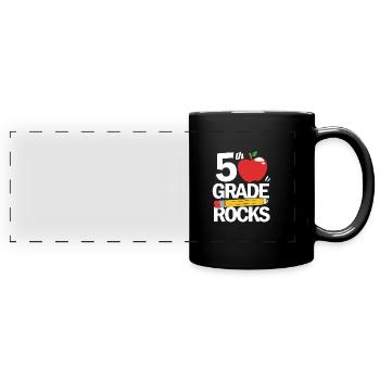 5. Klasse - Panorama-Tasse farbig - Schwarz - Vorne
