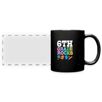 6. Klasse - Panorama-Tasse farbig - Schwarz - Vorne