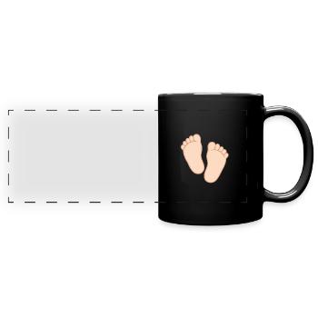 Sweet Baby Feet - Petites traces, grand amour - Mug panoramique uni - noir - Devant