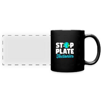 Géologue - Mug panoramique uni - noir - Devant