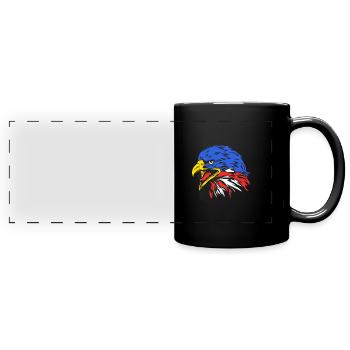 Fourth of July National Colors National Day United States - Full Colour Panoramic Mug - black - Front