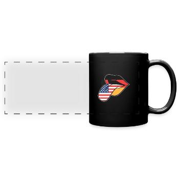 American German - Full Colour Panoramic Mug - black - Front