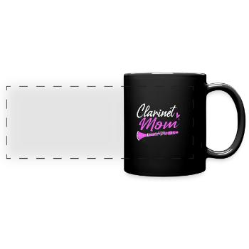 Klarinette - Panorama-Tasse farbig - Schwarz - Vorne