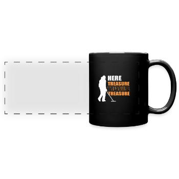 Metal detector - Full Colour Panoramic Mug - black - Front