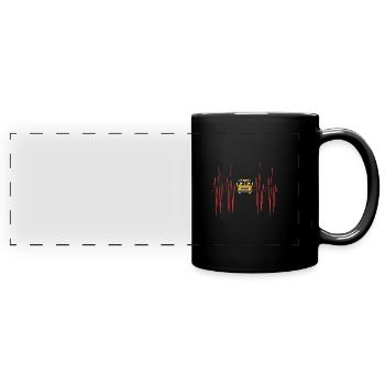 Schulbusfahrer Schulbus - Panorama-Tasse farbig - Schwarz - Vorne