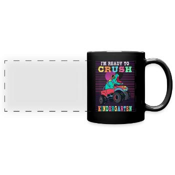 Ready for kindergarten - Full Colour Panoramic Mug - black - Front
