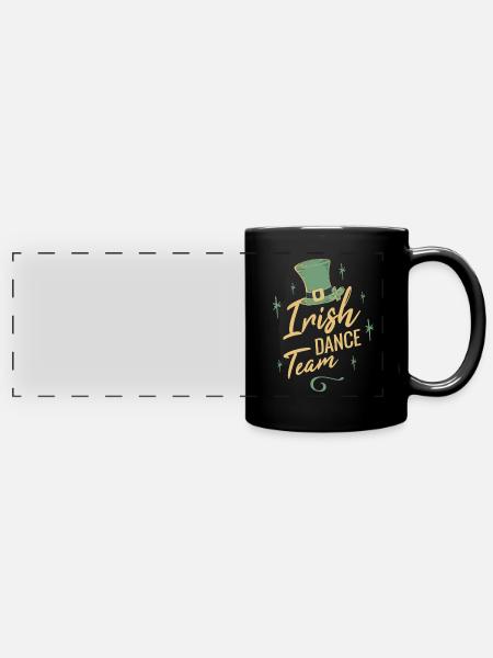 Irish Dance Team - Panorama-Tasse farbig - Schwarz
