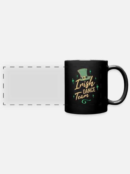 Irish Dance Team - Panorama-Tasse farbig - Schwarz