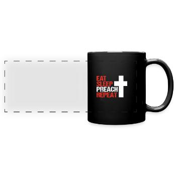Pastor - Full Colour Panoramic Mug - black - Front