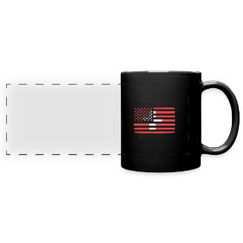Schweiz Schweizer Schweizerdeutsch - Panorama-Tasse farbig - Schwarz - Vorne