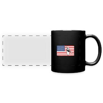 Kajak Kajakfahren - Panorama-Tasse farbig - Schwarz - Vorne