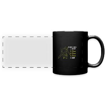 Walzer Paartanz - Panorama-Tasse farbig - Schwarz - Vorne