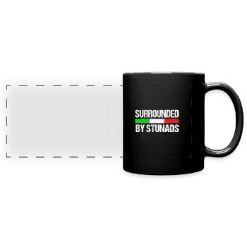 Italienisch Italia Italien - Panorama-Tasse farbig - Schwarz - Vorne