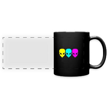 Rave Raver Techno music Techno bass Mixer - Full Colour Panoramic Mug - black - Front