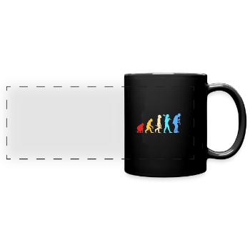 Klarinette - Panorama-Tasse farbig - Schwarz - Vorne