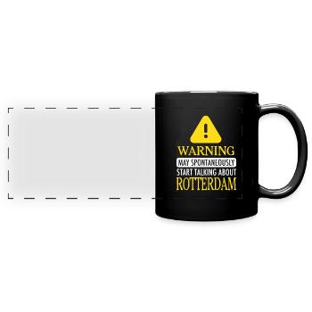 WARNING!: Rotterdam - Full Colour Panoramic Mug - black - Front
