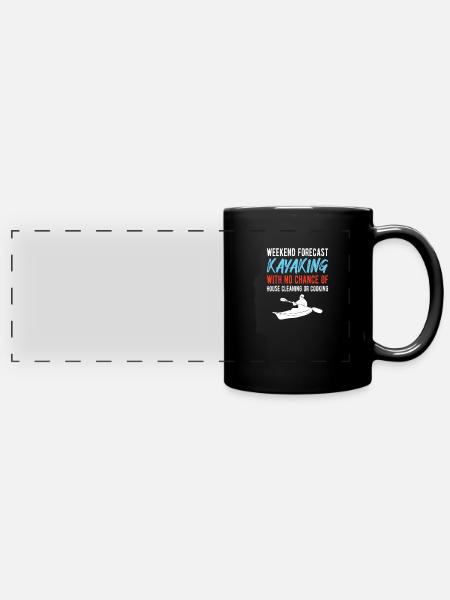KAYAKING: Kayaking Forecast - Panorama-Tasse farbig - Schwarz