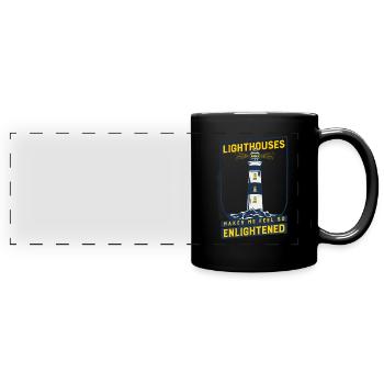 Lighthouse Seaside Nautical Lighthouses - Mug panoramique uni - noir - Devant