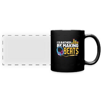 Music Producer Audio Engineer Sound Guy Gift Idea - Full Colour Panoramic Mug - black - Front