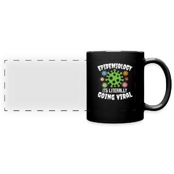 Mikrobiologe Mikrobiologie Labor Biologie Geschenk - Panorama-Tasse farbig - Schwarz - Vorne