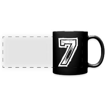 7 nombre de maillots - Mug panoramique uni - noir - Devant