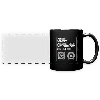 DJ Music Producer Audio Engineer Studio Mixing - Full Colour Panoramic Mug - black - Front
