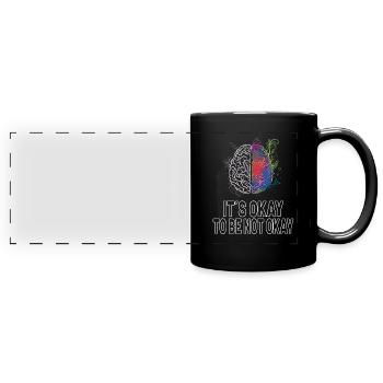 Mental Health Awareness Dépression Idea - Mug panoramique uni - noir - Devant