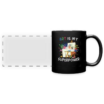 Künstler Malerei Maler Kunstfarbe Kunstlehrer - Panorama-Tasse farbig - Schwarz - Vorne