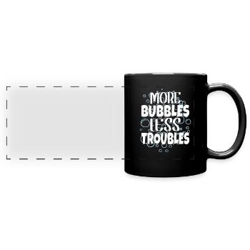 Soap production Soap bubbles - Full Colour Panoramic Mug - black - Front
