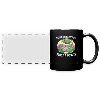 Donut Doughnut Frog Catcher Frog Hunter Funny Frog - Panorama-Tasse farbig - Schwarz - Vorne