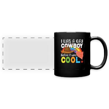 Cowboy Barn Bull Rider Rodeo Country Western - Mug panoramique uni - noir - Devant