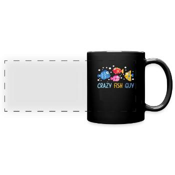 Aquaristik Aquarium Keeper Fishkeeper Salzwasser - Panorama-Tasse farbig - Schwarz - Vorne