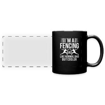 Fencing Father Fence Fence Son Daughter - Full Colour Panoramic Mug - black - Front
