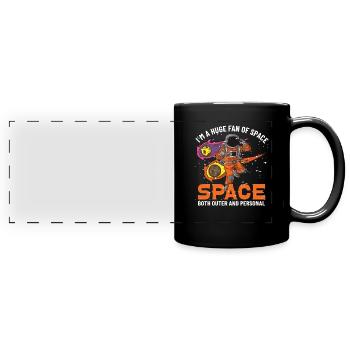 Astronaute Astronomie Système Solaire Espace Enfants - Mug panoramique uni - noir - Devant