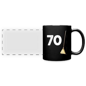 70 ans Anniversaire Humour Homme Et Femme - Mug panoramique uni - noir - Devant