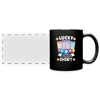 Bingo Jeu de cartes Grand-mère Bingo Joueur Bingo Cartes - Mug panoramique uni - noir - Devant