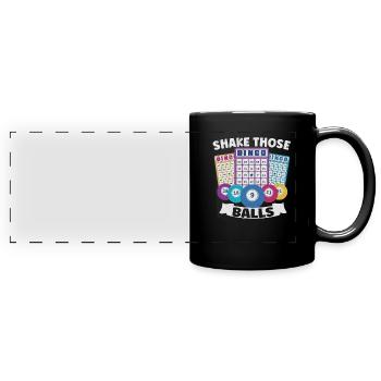 Bingo Jeu de cartes Grand-mère Bingo Joueur Bingo Cartes - Mug panoramique uni - noir - Devant