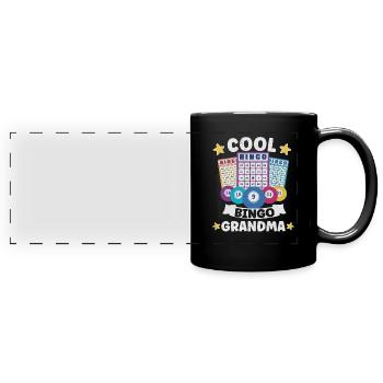 Bingo Jeu de cartes Grand-mère Bingo Joueur Bingo Cartes - Mug panoramique uni - noir - Devant