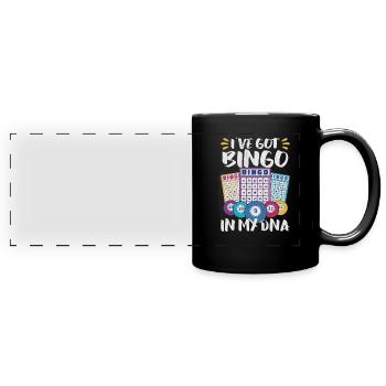 Bingo Jeu de cartes Grand-mère Bingo Joueur Bingo Cartes - Mug panoramique uni - noir - Devant