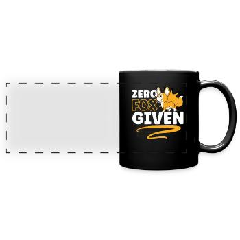 Fox lovers Foxes Love red fox Cuter - Full Colour Panoramic Mug - black - Front